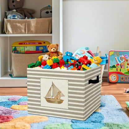Rustic Where the Wild Ones Play Storage Bins Boxes with Handles - Colors B