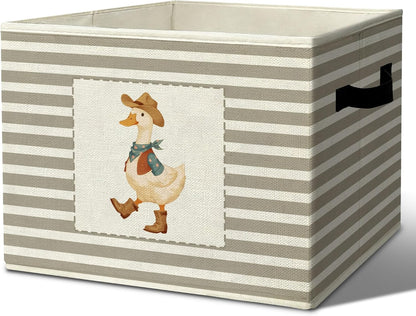 Rustic Where the Wild Ones Play Storage Bins Boxes with Handles - Colors B