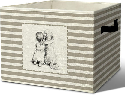 Rustic Where the Wild Ones Play Storage Bins Boxes with Handles - Colors B