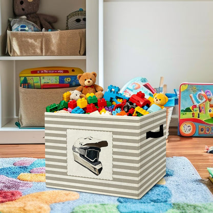 Rustic Where the Wild Ones Play Storage Bins Boxes with Handles - Colors B