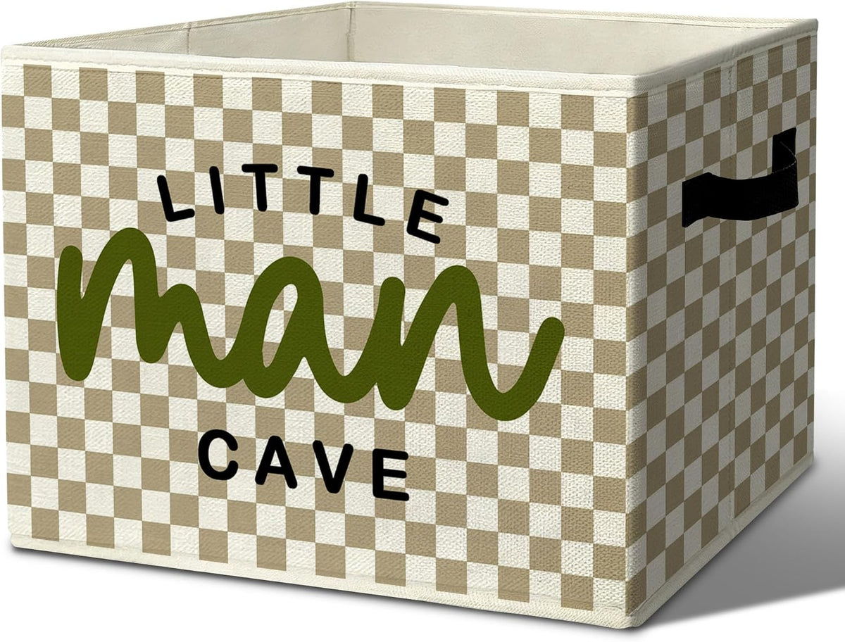 Rustic Where the Wild Ones Play Storage Bins Boxes with Handles - Colors B