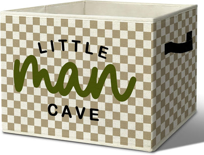 Rustic Where the Wild Ones Play Storage Bins Boxes with Handles - Colors B