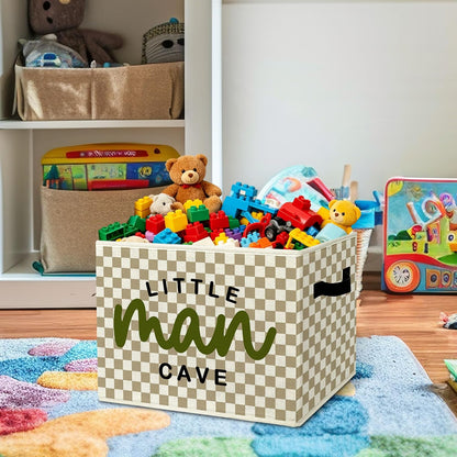 Rustic Where the Wild Ones Play Storage Bins Boxes with Handles - Colors B