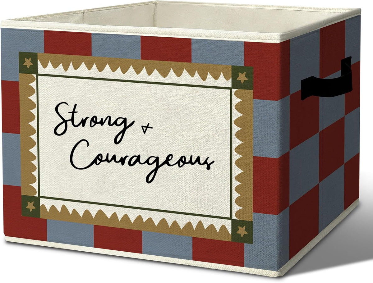 Rustic Where the Wild Ones Play Storage Bins Boxes with Handles - Colors B