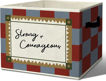 Rustic Where the Wild Ones Play Storage Bins Boxes with Handles - Colors B