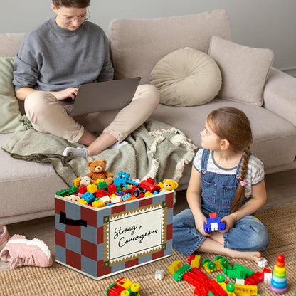 Rustic Where the Wild Ones Play Storage Bins Boxes with Handles - Colors B