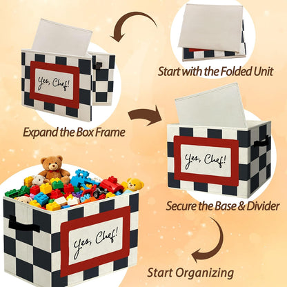 Rustic Where the Wild Ones Play Storage Bins Boxes with Handles - Colors B