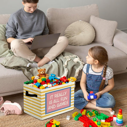 Rustic Where the Wild Ones Play Storage Bins Boxes with Handles - Colors B