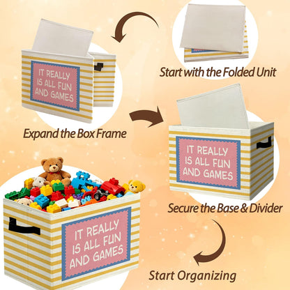 Rustic Where the Wild Ones Play Storage Bins Boxes with Handles - Colors B