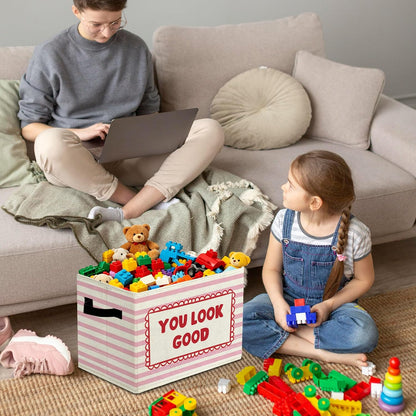 Rustic Where the Wild Ones Play Storage Bins Boxes with Handles - Colors B