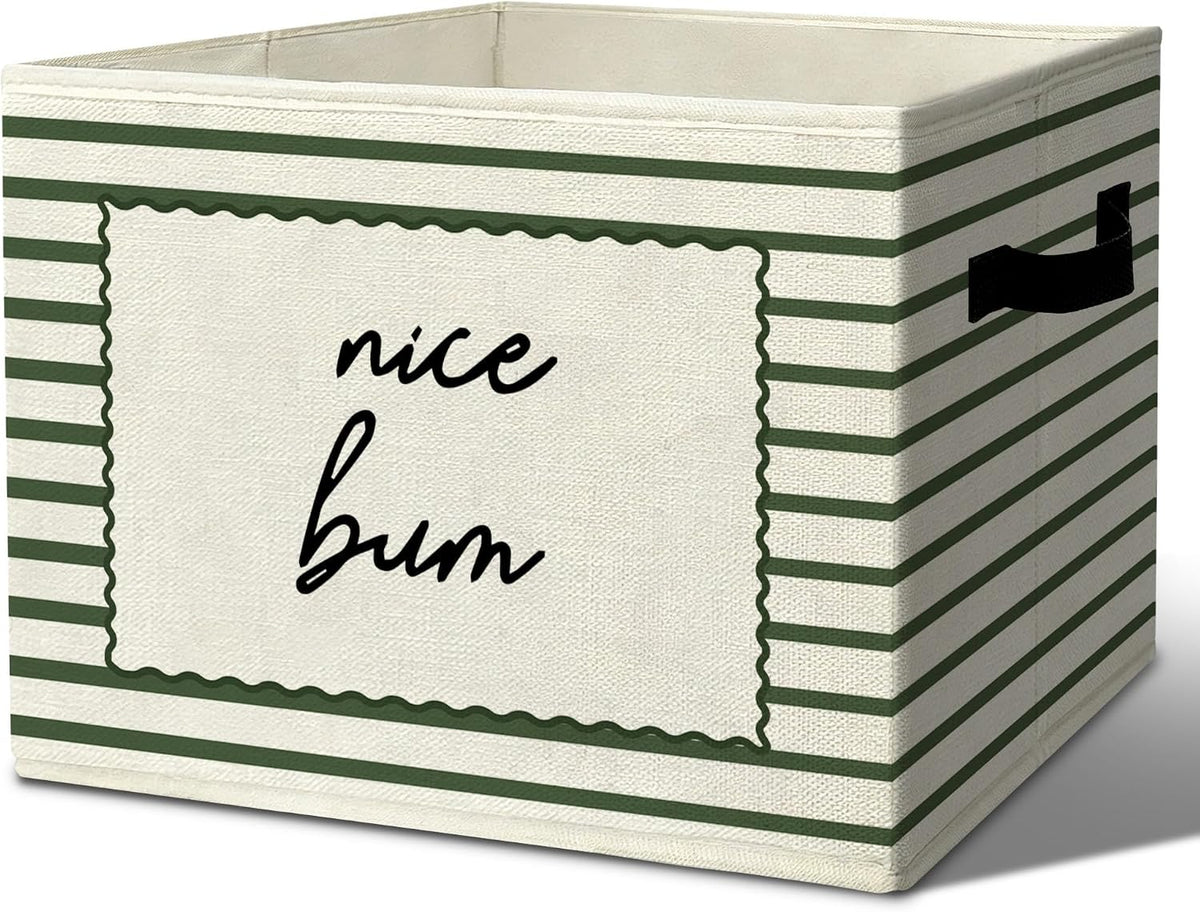 Rustic Where the Wild Ones Play Storage Bins Boxes with Handles - Colors B