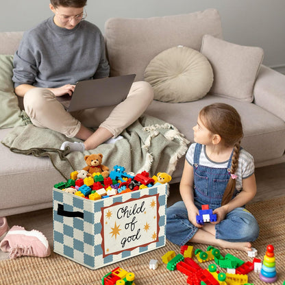 Rustic Where the Wild Ones Play Storage Bins Boxes with Handles - Colors B