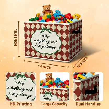 Rustic Where the Wild Ones Play Storage Bins Boxes with Handles - Colors B