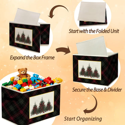 Rustic Where the Wild Ones Play Storage Bins Boxes with Handles - Colors B
