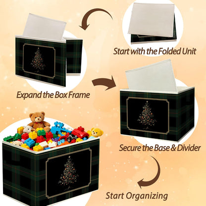 Rustic Where the Wild Ones Play Storage Bins Boxes with Handles - Colors B