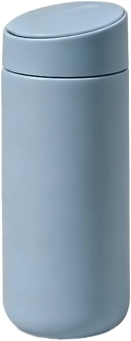 Minimalist Insulated Tumbler for Calm Daily Rituals, 16oz Double Wall Slide Lid Coffee Cup for Home Office Travel (Dark Gray)