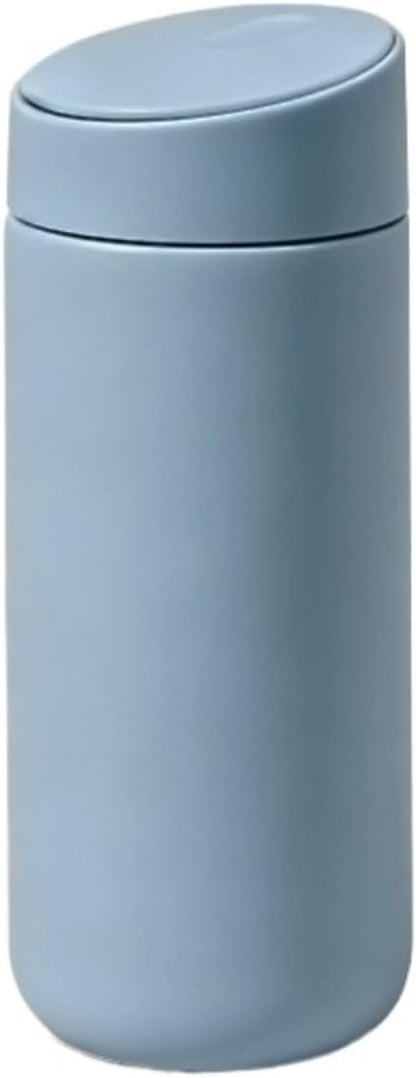Minimalist Insulated Tumbler for Calm Daily Rituals, 16oz Double Wall Slide Lid Coffee Cup for Home Office Travel (Dark Gray)