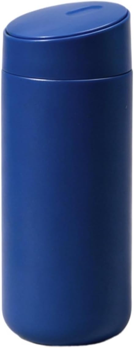 Minimalist Insulated Tumbler for Calm Daily Rituals, 16oz Double Wall Slide Lid Coffee Cup for Home Office Travel (Dark Gray)