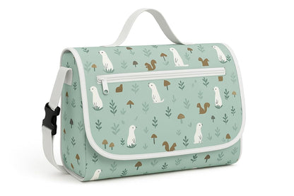 Portable Baby Changing Pad, Waterproof Foldable Diaper Changing Mat with Storage Pockets, Travel Changing Pad for Babies, Forest Animal Print
