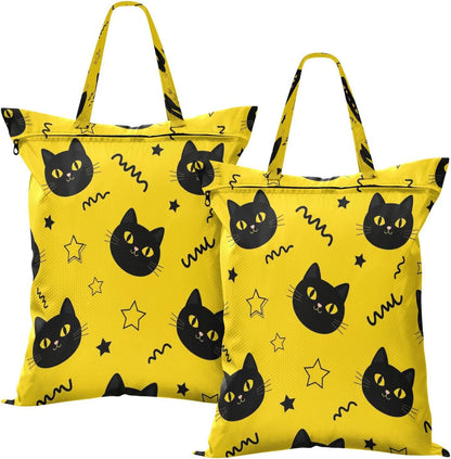 Cat Star Waterproof Travel Laundry Bag Easy Care 2 Pack
