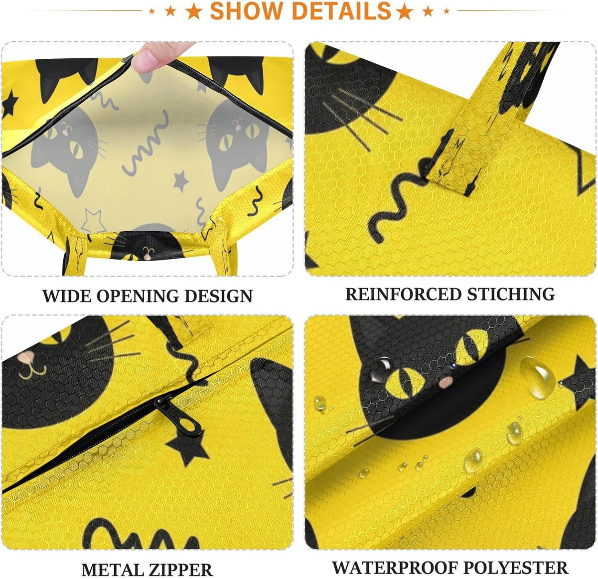 Cat Star Waterproof Travel Laundry Bag Easy Care 2 Pack