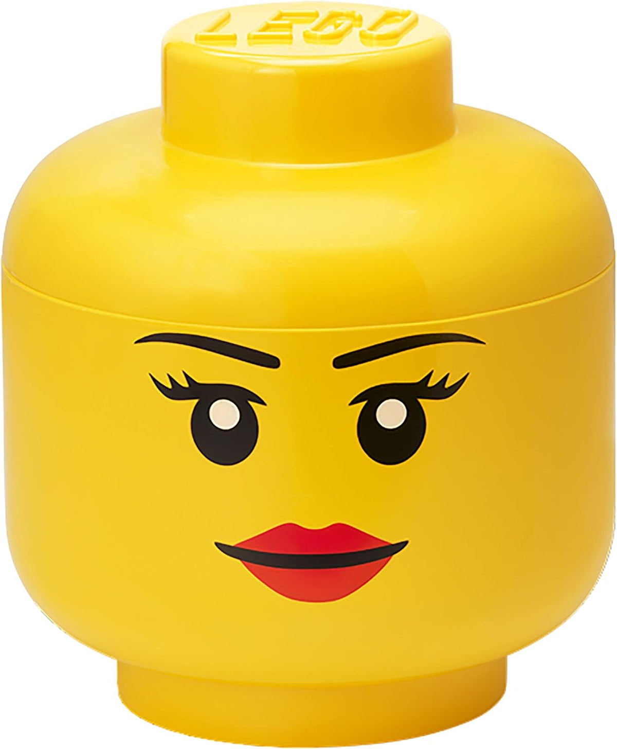 LEGO Storage Heads Stackable Storage Container - Buildable Organizational Bins for Kid’s Toys and Accessories - 9.45 x 9.45 x 10.67in - Large, Pumpkin, Holds 500 Bricks