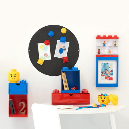 LEGO Storage Heads Stackable Storage Container - Buildable Organizational Bins for Kid’s Toys and Accessories - 9.45 x 9.45 x 10.67in - Large, Pumpkin, Holds 500 Bricks