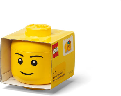 LEGO Storage Heads Stackable Storage Container - Buildable Organizational Bins for Kid’s Toys and Accessories - 9.45 x 9.45 x 10.67in - Large, Pumpkin, Holds 500 Bricks