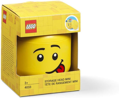 LEGO Storage Heads Stackable Storage Container - Buildable Organizational Bins for Kid’s Toys and Accessories - 9.45 x 9.45 x 10.67in - Large, Pumpkin, Holds 500 Bricks