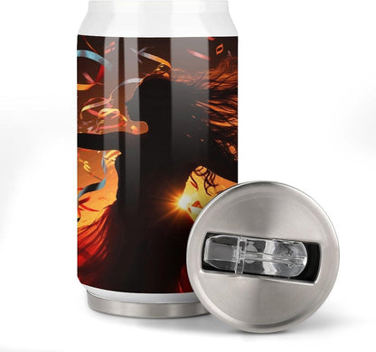 Dance Music Tumblers Stainless Steel Insulated Tumbler Cola Can Vintage Travel Coffee Tumbler Aesthetic Retro Coffee Mug Travel Cup Keeps Drinks Cold & Hot for Outdoor 300ml
