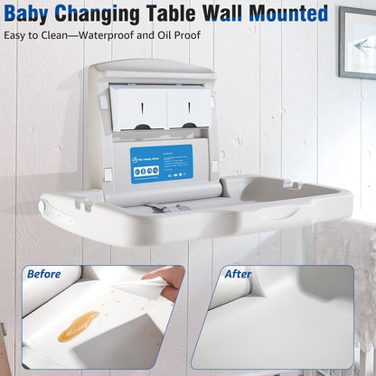 Wall Mounted Baby Changing Station for Public Restrooms