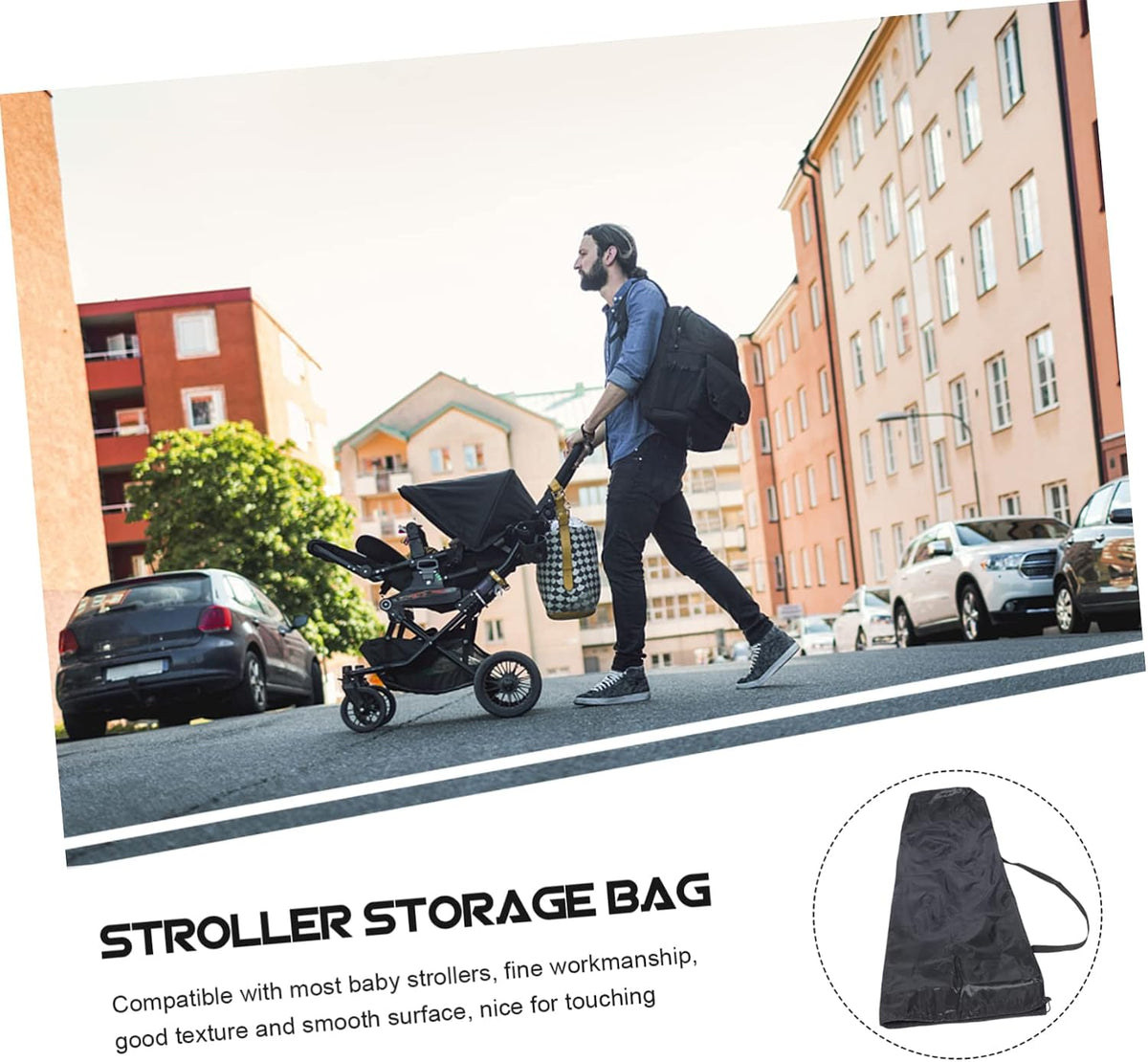 Stroller Travel Bag for Airplane with Protective Storage for Strollers Lightweight and Cover Preventing Scratches and Damage During Travel