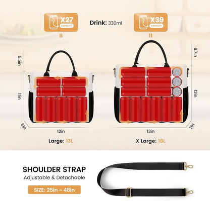 Insulated Lunch Box for Women,Large Adult Lunch Cooler Bag Women | Wide Opening Leakproof Cooler Bag with Cup Holder,Lunch Teacher Tote Bag for Work,Picnic,Beach,Family,College,Gift,13L - Colors A