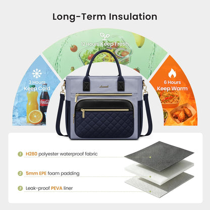 Insulated Lunch Box for Women,Large Adult Lunch Cooler Bag Women | Wide Opening Leakproof Cooler Bag with Cup Holder,Lunch Teacher Tote Bag for Work,Picnic,Beach,Family,College,Gift,13L - Colors A