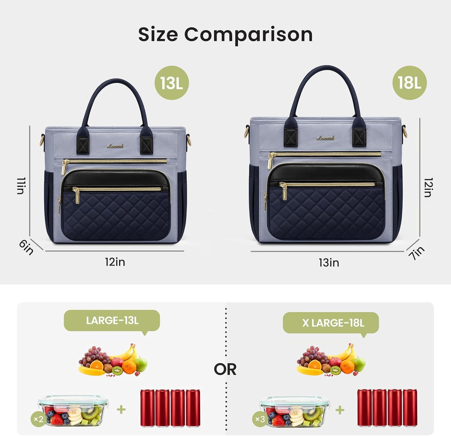 Insulated Lunch Box for Women,Large Adult Lunch Cooler Bag Women | Wide Opening Leakproof Cooler Bag with Cup Holder,Lunch Teacher Tote Bag for Work,Picnic,Beach,Family,College,Gift,13L - Colors A