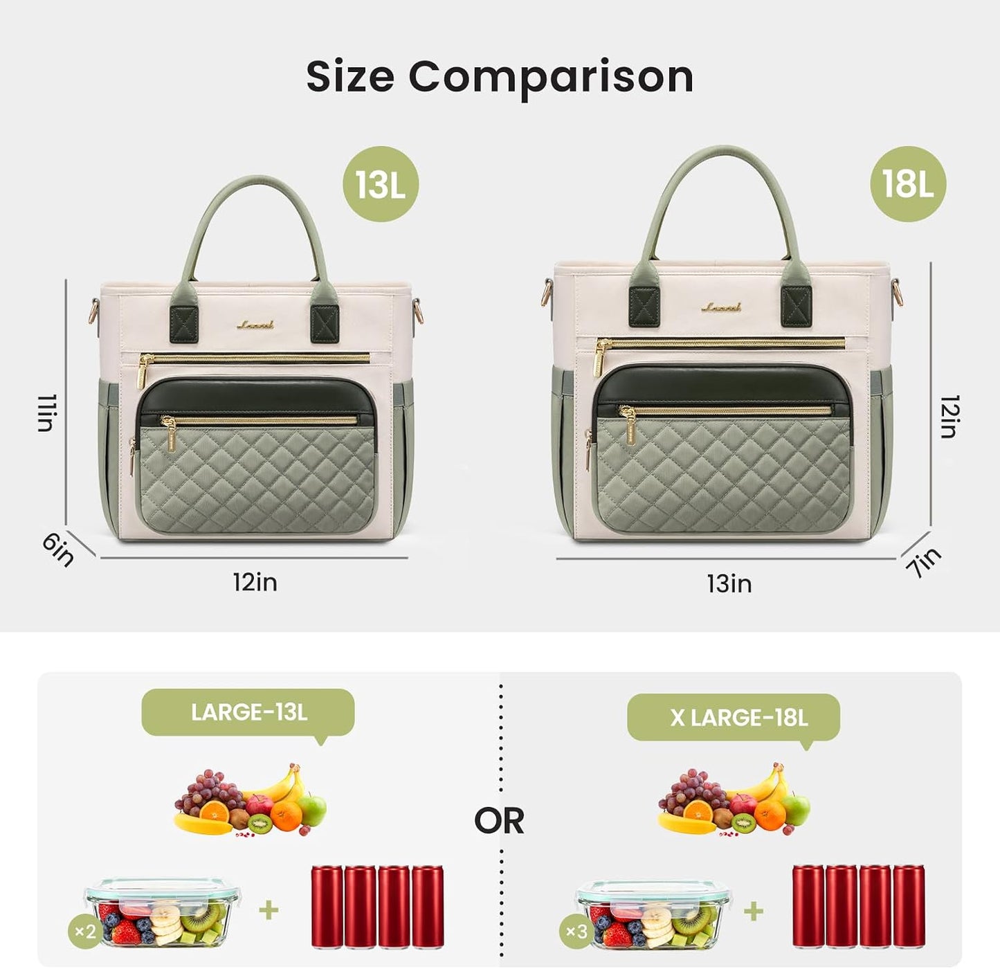 Insulated Lunch Box for Women,Large Adult Lunch Cooler Bag Women | Wide Opening Leakproof Cooler Bag with Cup Holder,Lunch Teacher Tote Bag for Work,Picnic,Beach,Family,College,Gift,13L - Colors A