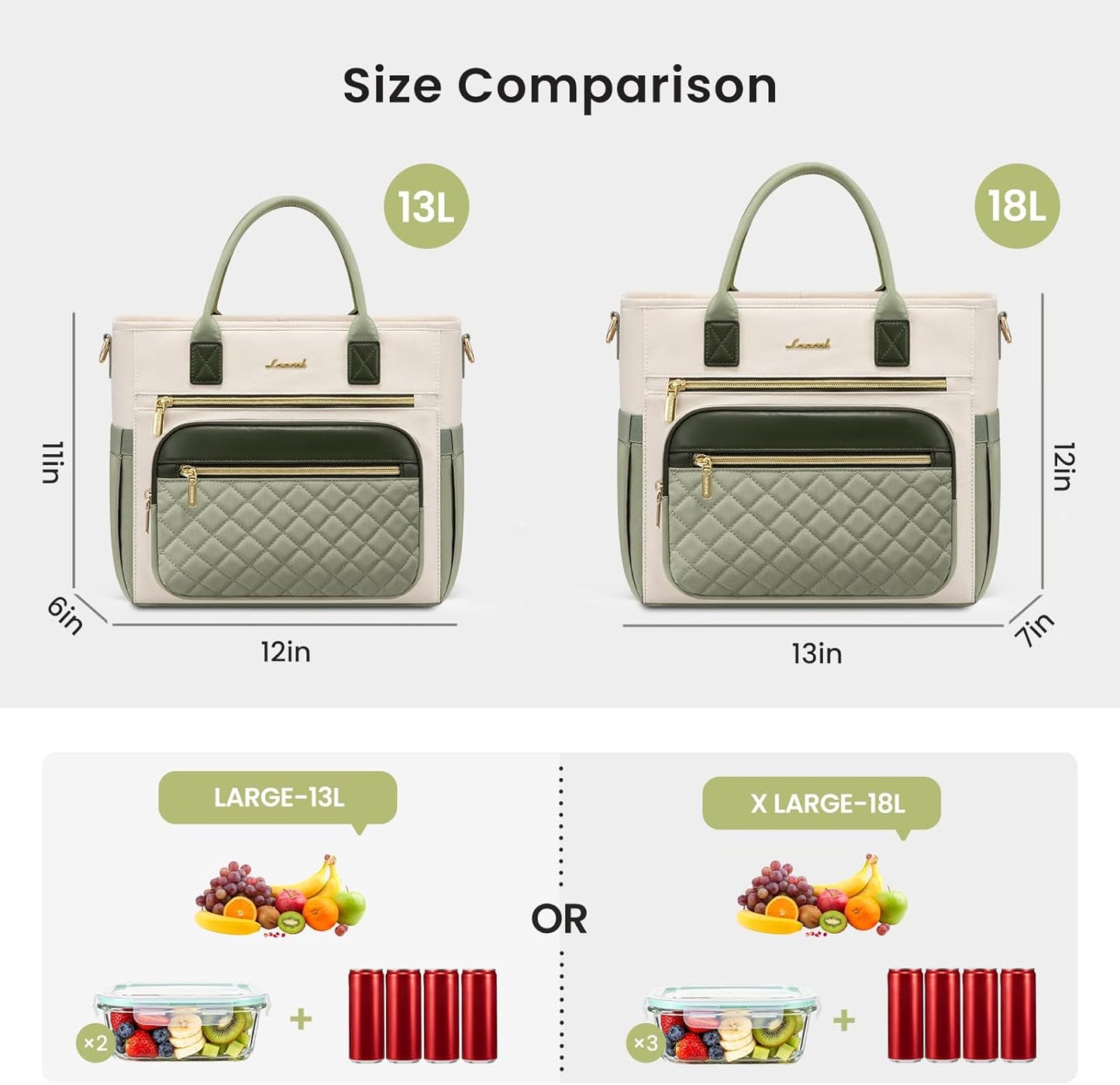 Insulated Lunch Box for Women,Large Adult Lunch Cooler Bag Women | Wide Opening Leakproof Cooler Bag with Cup Holder,Lunch Teacher Tote Bag for Work,Picnic,Beach,Family,College,Gift,13L - Colors A