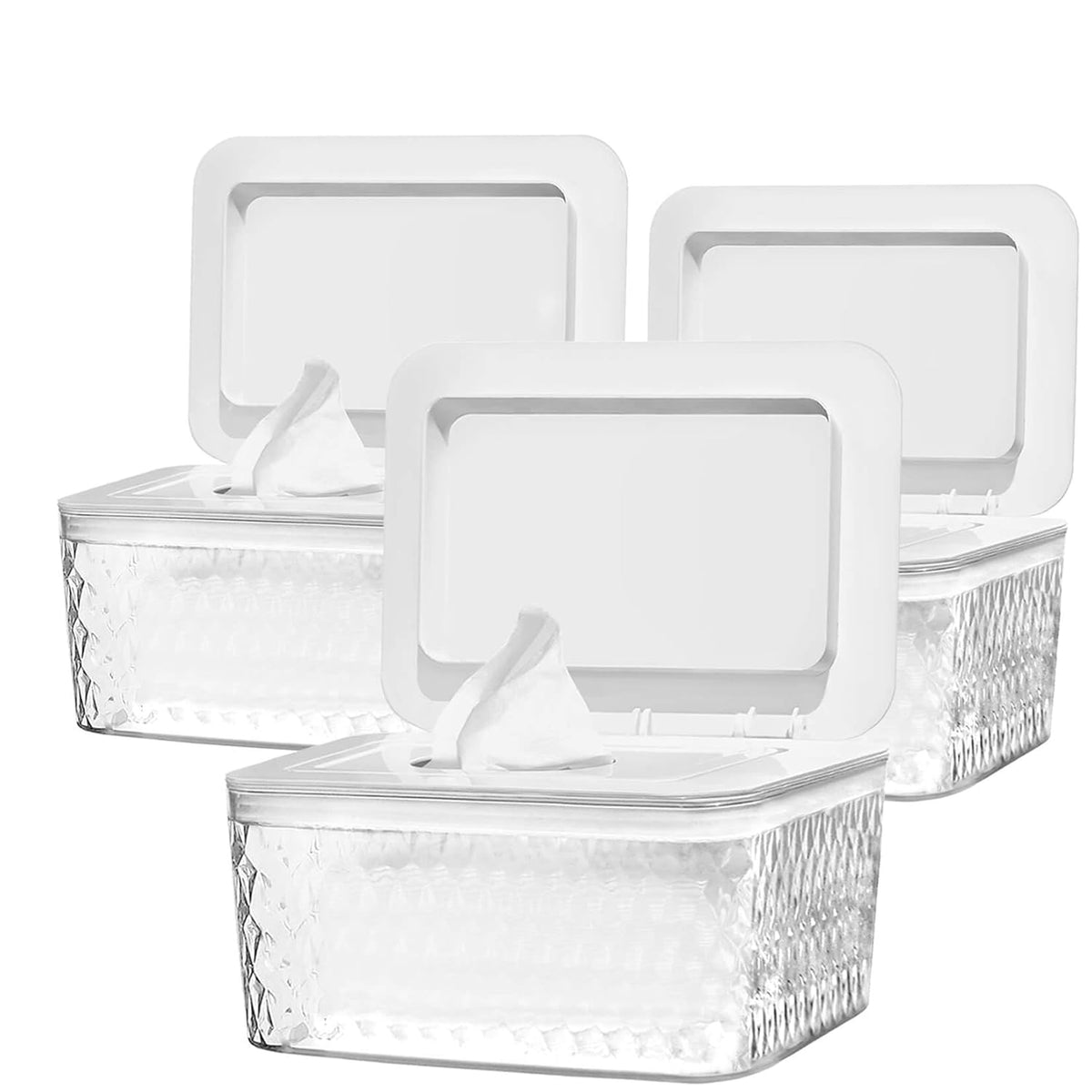 Wipes Dispenser Seal-Designed Wipe Dispenser Holder Wipes Case Box for Bathroom Keep Wipes Fresh, Dust-Proof & Non-Slip