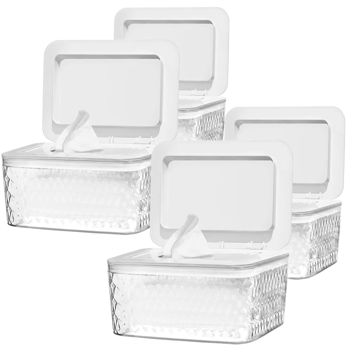 Wipes Dispenser Seal-Designed Wipe Dispenser Holder Wipes Case Box for Bathroom Keep Wipes Fresh, Dust-Proof & Non-Slip