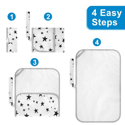 Portable Diaper Changing Pad, Foldable Waterproof Baby Changing Mat for Diaper Bag, Compact, Lightweight, Baby Changing Mat for Travel