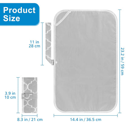 Portable Diaper Changing Pad, Foldable Waterproof Baby Changing Mat for Diaper Bag, Compact, Lightweight, Baby Changing Mat for Travel