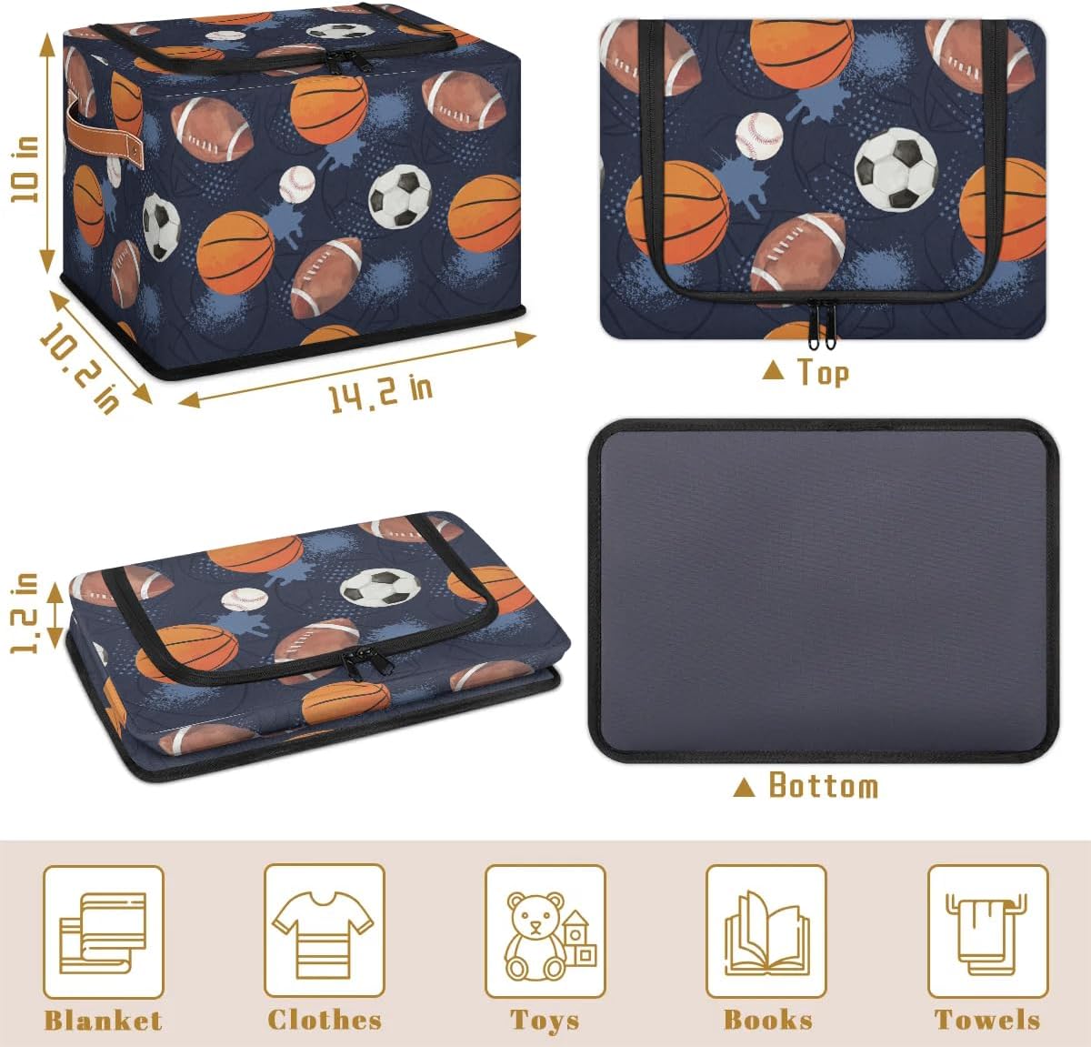 Large Box Collapsible Storage Bins with Lids Closet Storage Baskets for Organizing Shelves Storage Organizer Boxes(Blue Cute Cartoon Engineering Car)