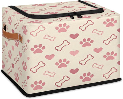 Large Box Collapsible Storage Bins with Lids Closet Storage Baskets for Organizing Shelves Storage Organizer Boxes(Blue Cute Cartoon Engineering Car)