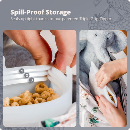 Reusable Silicone Containers for Food Storage, BPA- Free, Microwave, and Oven Safe, Clear, 32 Oz (1 Set of 3)