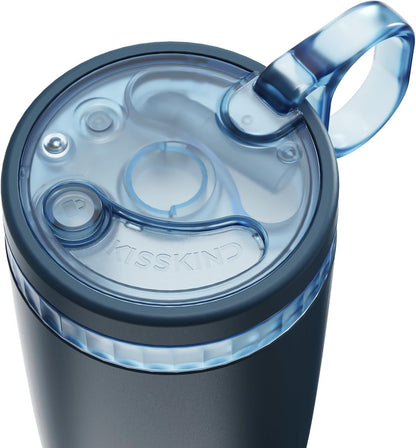 Leakproof Iced Coffee Tumbler 24 oz, Insulated Ceramic Lined Cup | Iced Coffee All Day, Leakproof, Ceramic-Lined Interior, Bag-Safe Commute, Work, Travel, Fits Cup Holders, Hidden Straw Lid