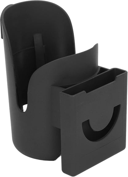 Universal Stroller Cup Holder Adjustable Baby Carriage Bottle Holder with Phone Slot Silicone Gasket Plastic Organizer for Strollers and Shopping Carts