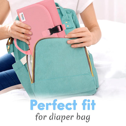 Portable Diaper Changing Pad, Wipes Pocket, Premium Grey Arrows