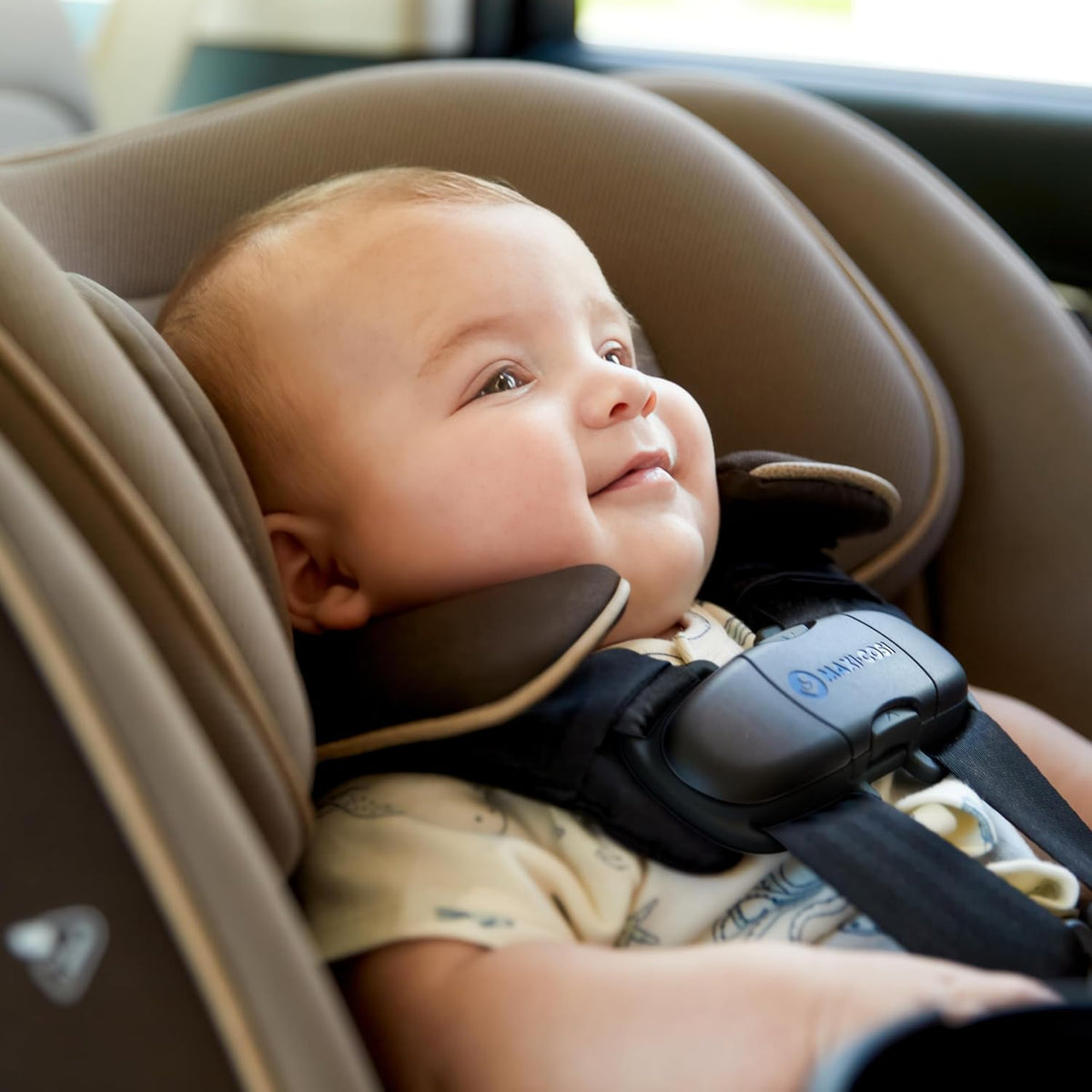 Andi 360 Rotating All-in-One Baby Convertible Car Seat, Rear-Facing, Forward Facing Car Seat, Infant Toddler Booster, Easy Rotation, Tension System, Harness Adjust, Truffle