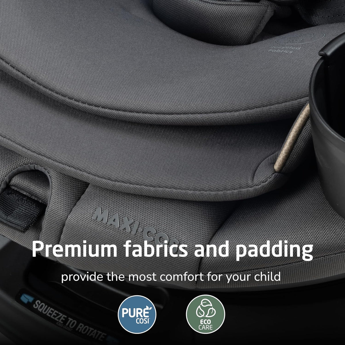 Andi 360 Rotating All-in-One Baby Convertible Car Seat, Rear-Facing, Forward Facing Car Seat, Infant Toddler Booster, Easy Rotation, Tension System, Harness Adjust, Truffle