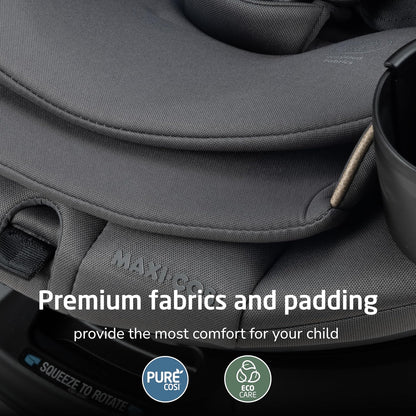 Andi 360 Rotating All-in-One Baby Convertible Car Seat, Rear-Facing, Forward Facing Car Seat, Infant Toddler Booster, Easy Rotation, Tension System, Harness Adjust, Truffle